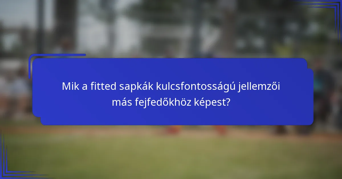 Mik a fitted sapkák kulcsfontosságú jellemzői más fejfedőkhöz képest?