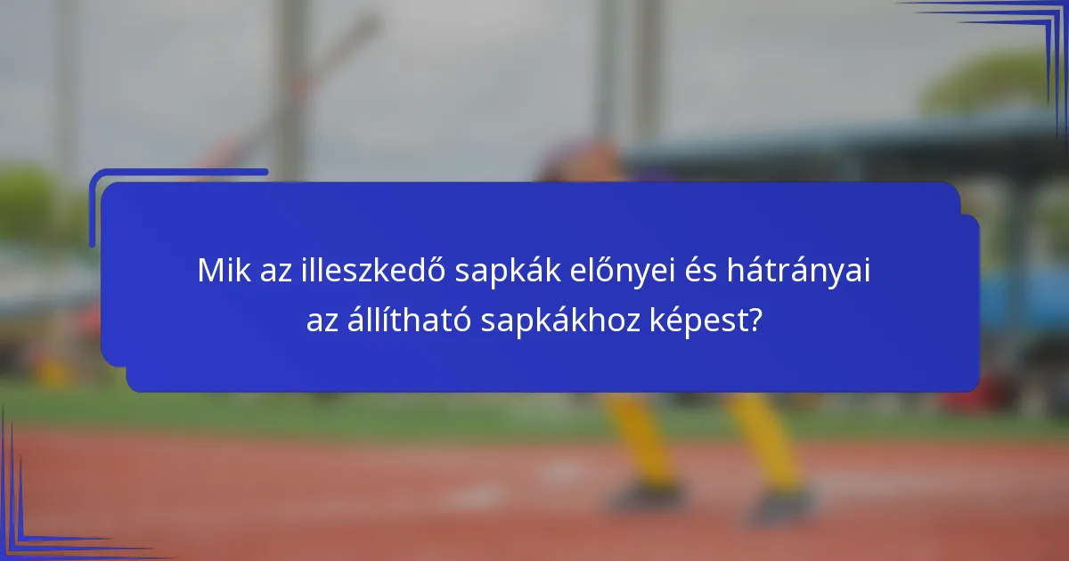Mik az illeszkedő sapkák előnyei és hátrányai az állítható sapkákhoz képest?